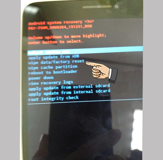 Bấm giữ nguồn + tăng âm lượng